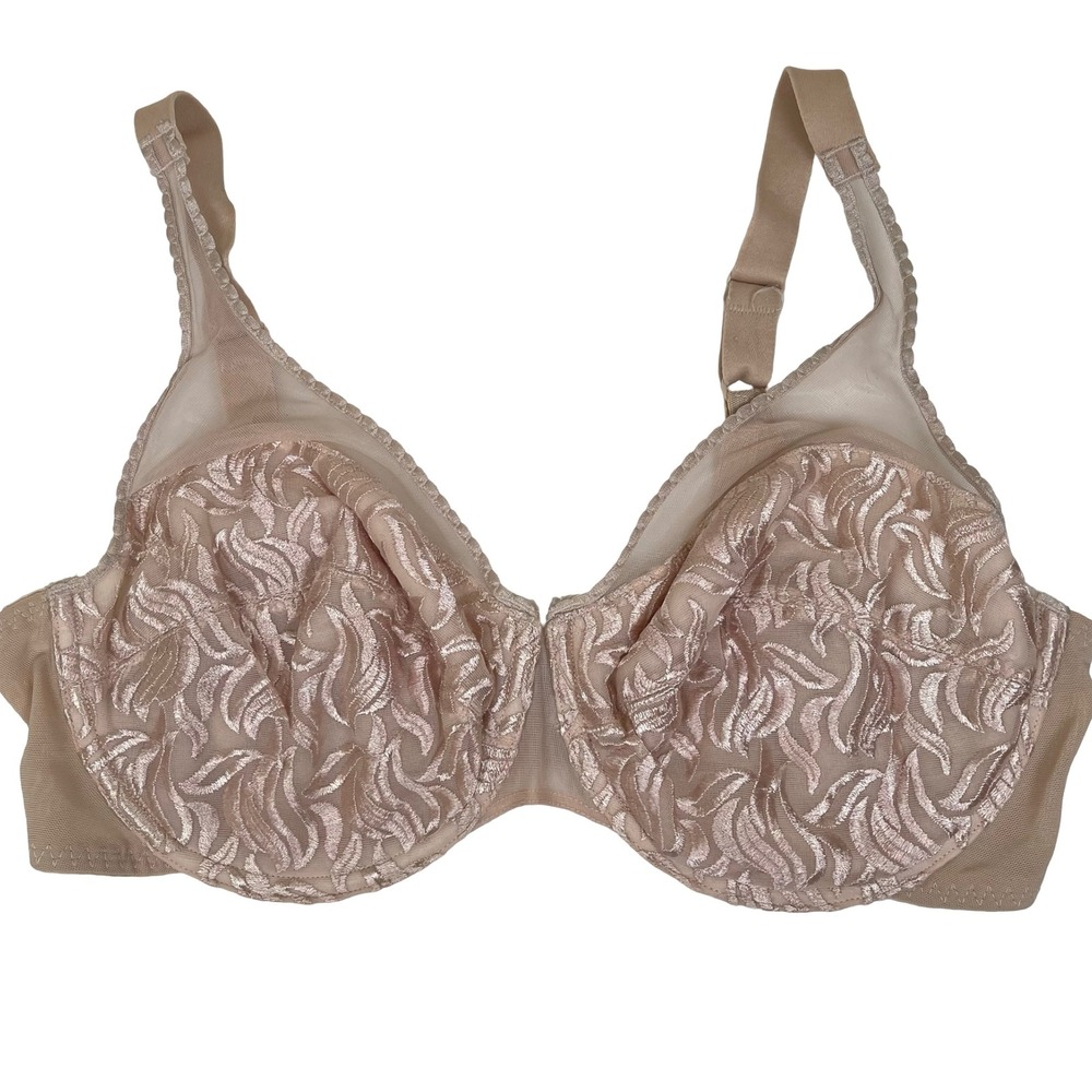 Playtex Parfait Bra Women 38D Body Beige Embroidered Mesh Underwire 7526‎